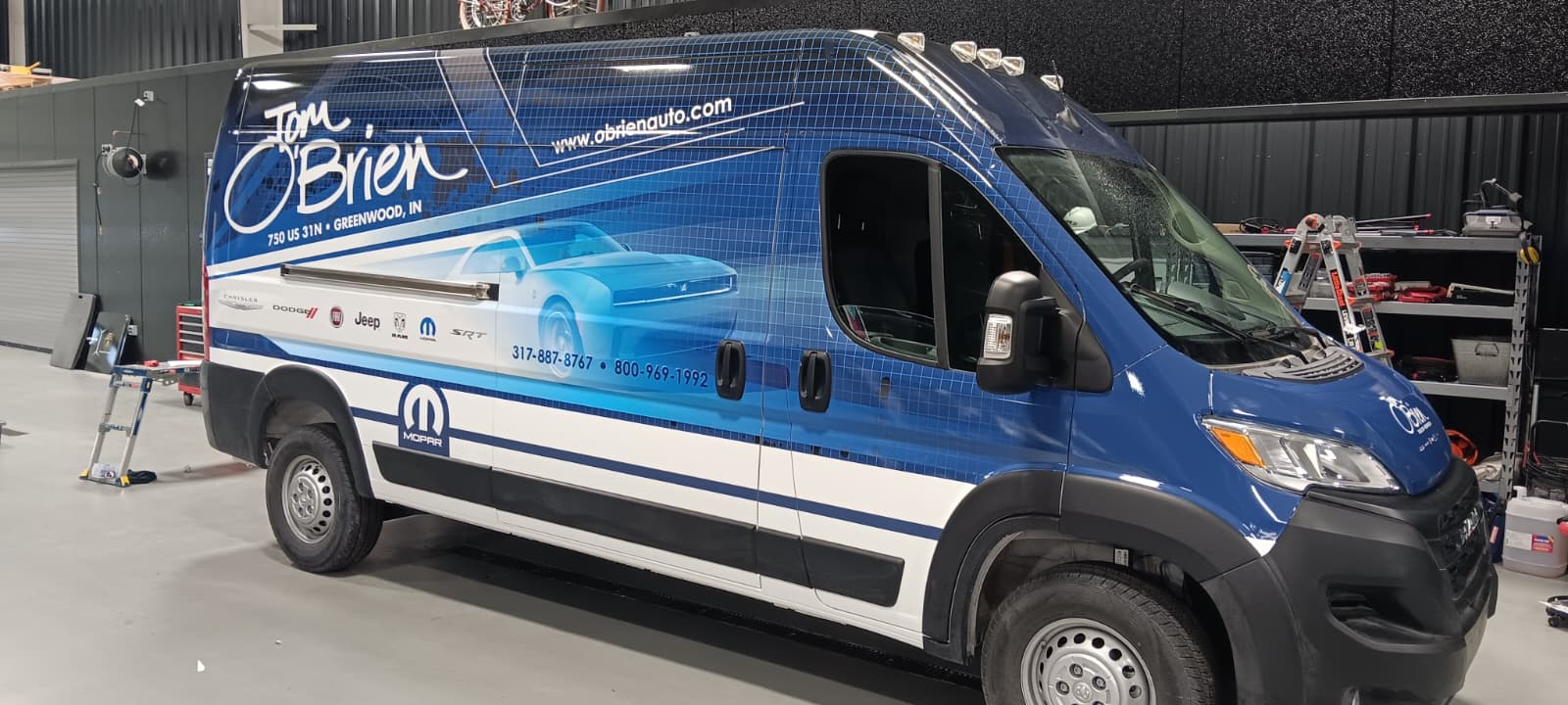 fleet-vehicle-wrap-indianapolis-tom-obrien-company-van-shadow-graphix.webp Van Fleet Vehicle wrap in Indianapolis by Shadow Graphix